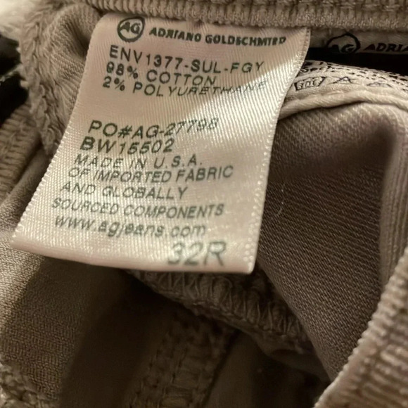 Adriano Goldschmied grey corduroy pants size 32 regular - Picture 9 of 9